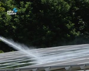 Removing the dirt with water