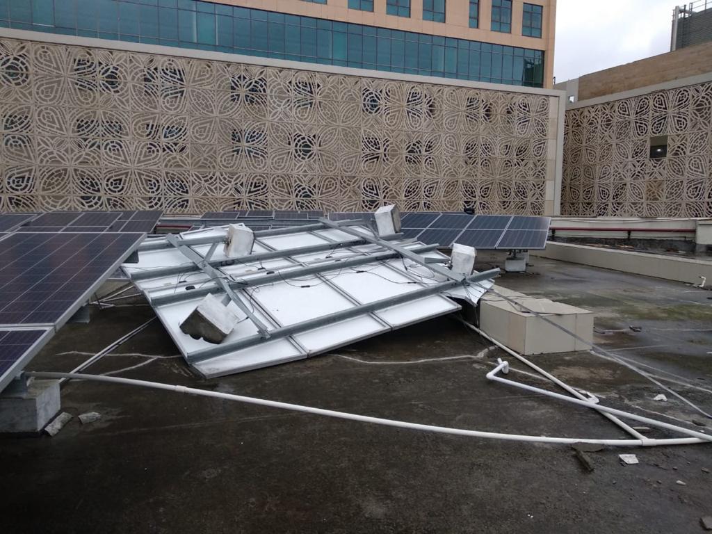 cheap solar destroyed in storm winds